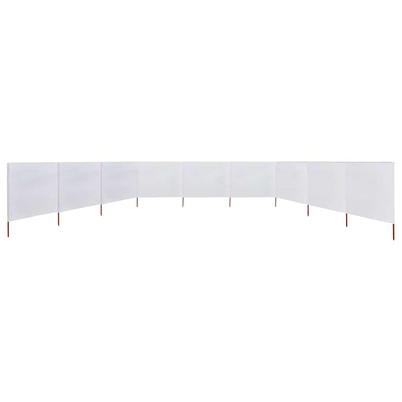 vidaXL homokfehér 9-paneles szövet szélfogó 1200 x 120 cm