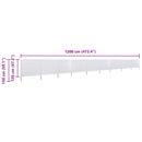 vidaXL homokfehér 9-paneles szövet szélfogó 1200 x 120 cm