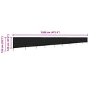 vidaXL fekete 9 paneles szövet szélfogó 1200 x 120 cm