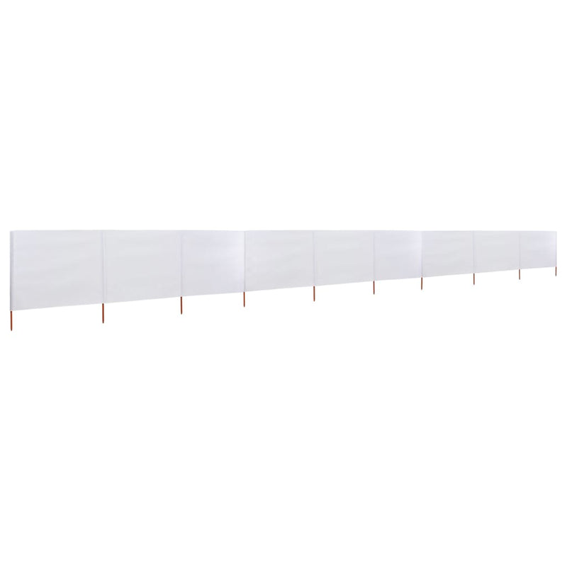 vidaXL homokfehér 9 paneles szövet szélfogó 1200 x 160 cm