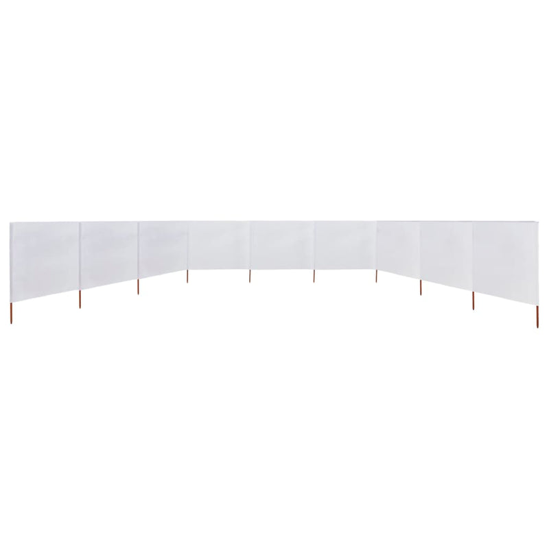 vidaXL homokfehér 9 paneles szövet szélfogó 1200 x 160 cm