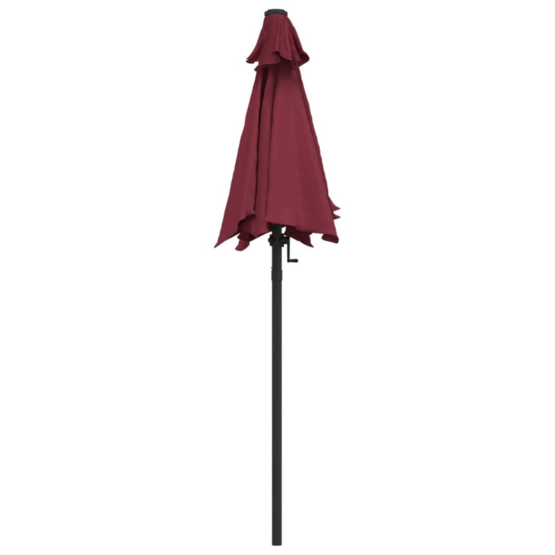 vidaXL burgundi vörös alumínium napernyő 200 x 224 cm