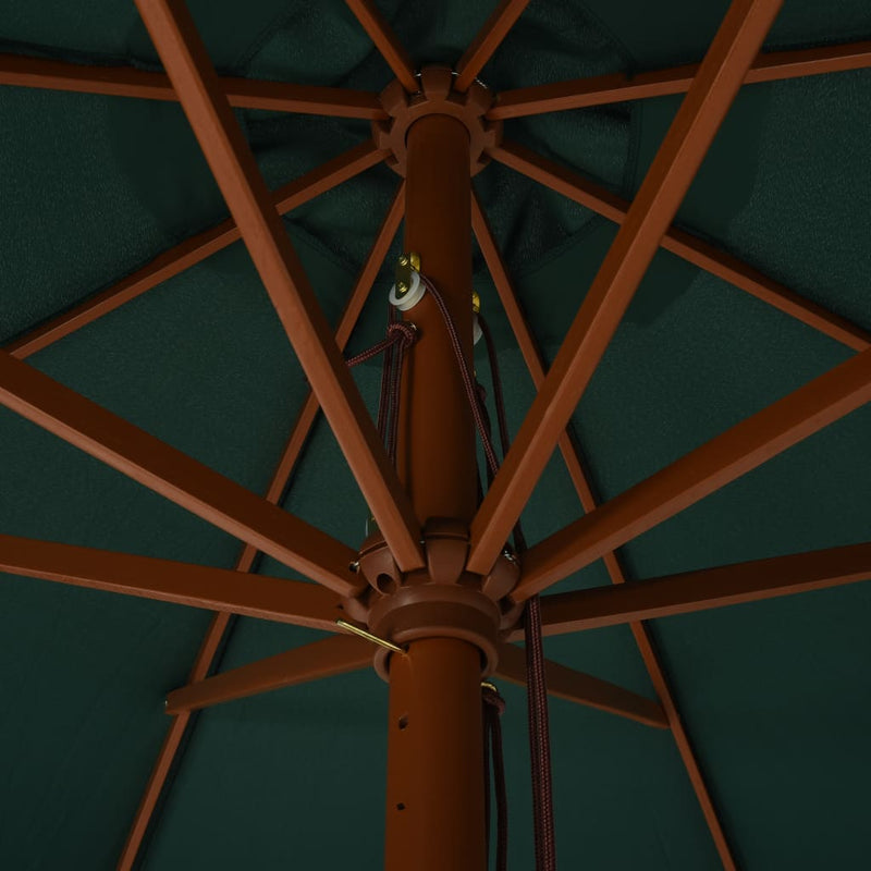 vidaXL zöld kültéri napernyő farúddal 330 cm