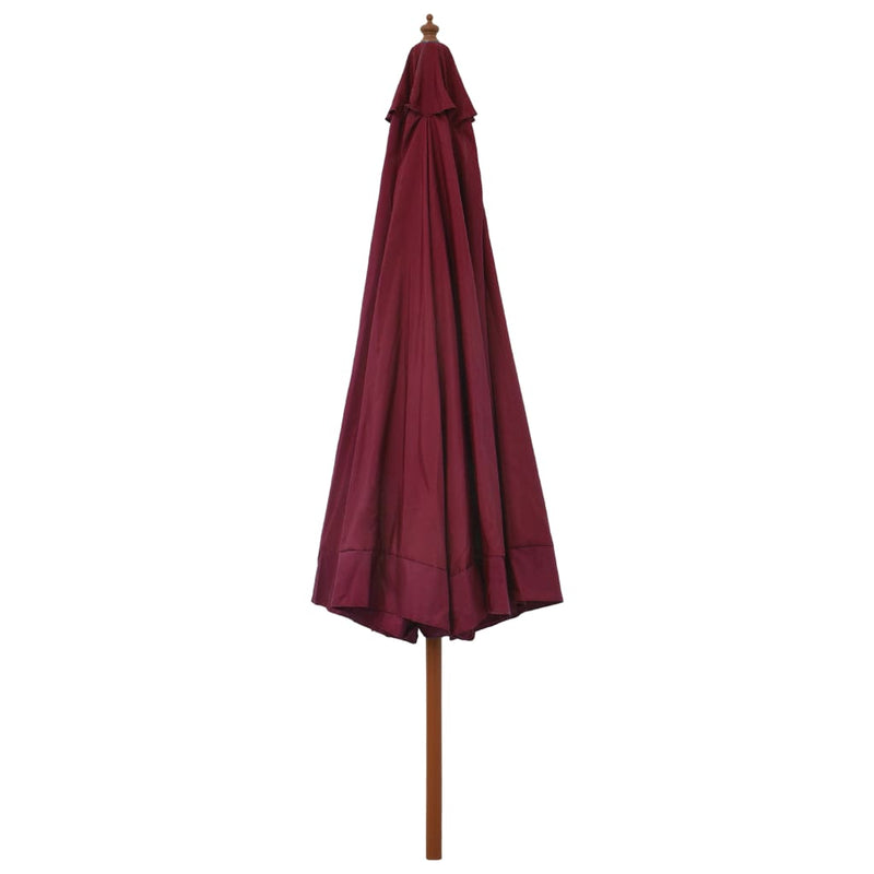 vidaXL burgundi vörös kültéri napernyő farúddal 330 cm