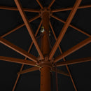 vidaXL fekete kültéri napernyő farúddal 330 cm