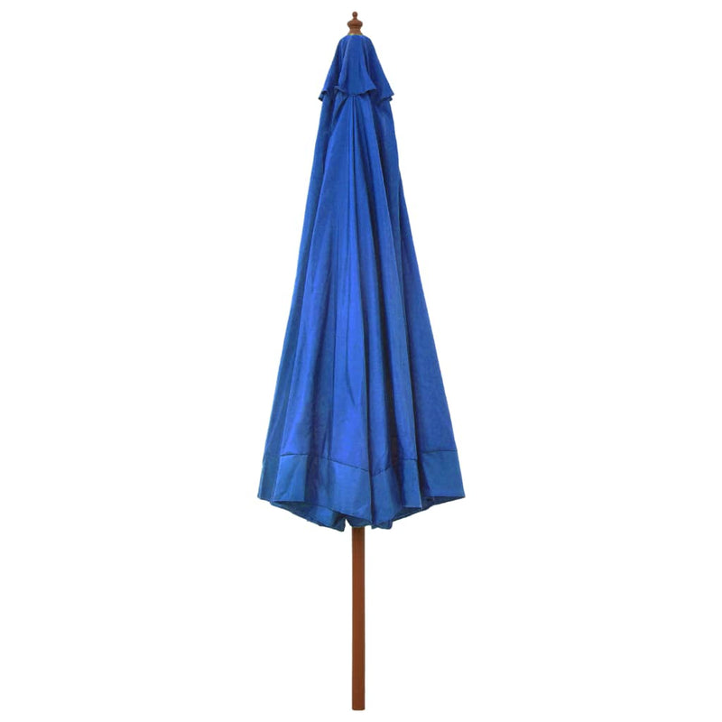 vidaXL azúrkék kültéri napernyő farúddal 330 cm