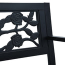 vidaXL fekete acél kerti pad 125 cm