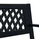 vidaXL fekete acél kerti pad 125 cm
