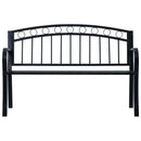 vidaXL fekete acél kerti pad 125 cm