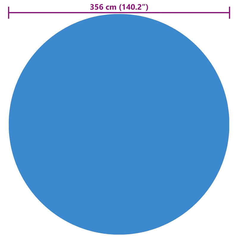 vidaXL kék polietilén medencetakaró 356 cm