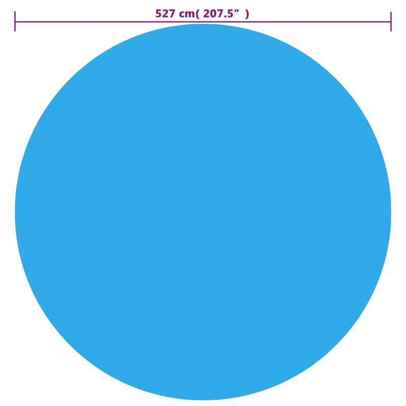 vidaXL kék polietilén medencetakaró 527 cm