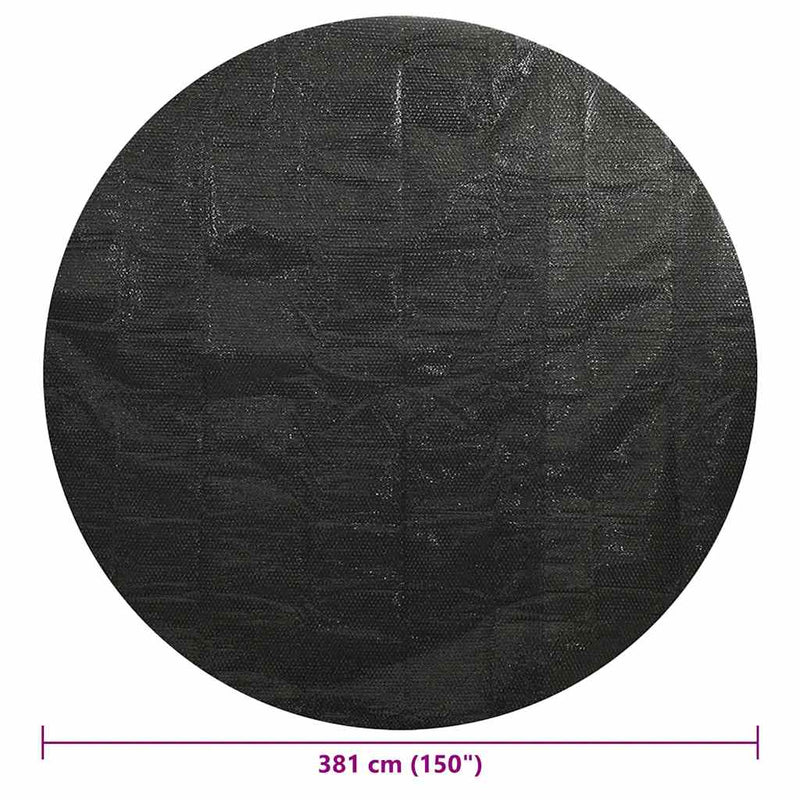 vidaXL fekete polietilén medencetakaró 381 cm