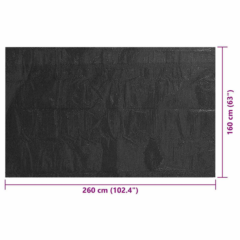 vidaXL fekete polietilén medencetakaró 260 x 160 cm