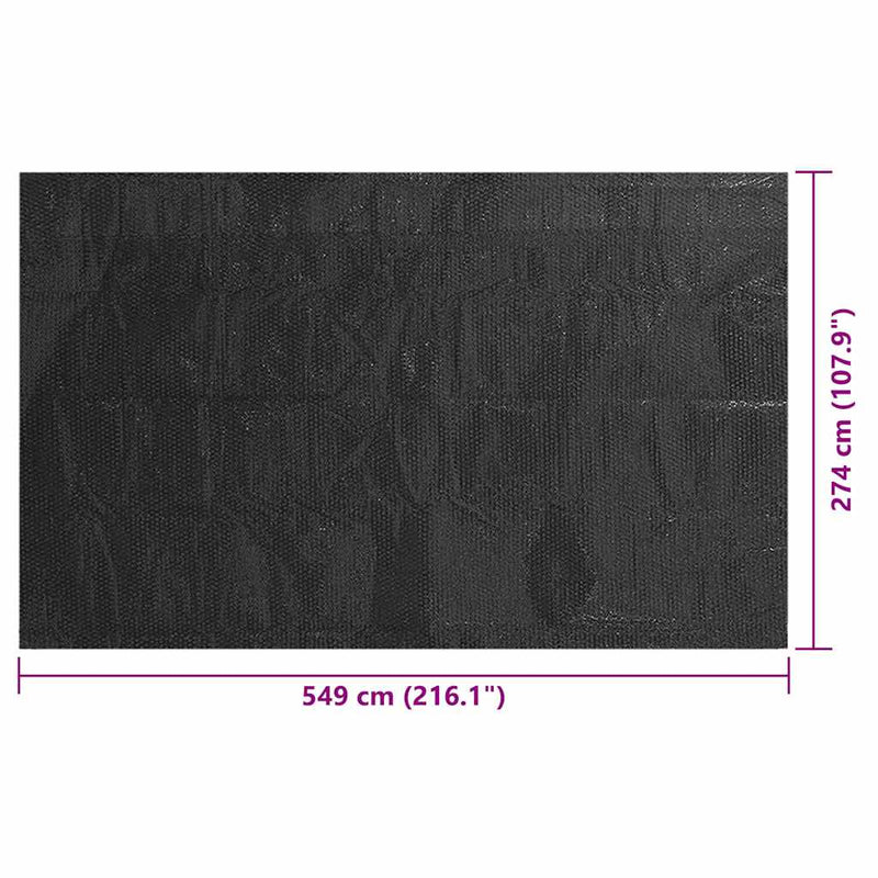 vidaXL fekete polietilén medence takaró 549 x 274 cm