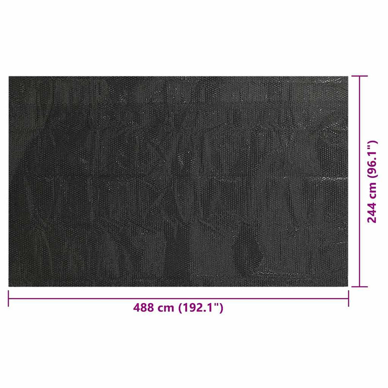 vidaXL fekete polietilén medencetakaró 488 x 244 cm