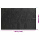 vidaXL fekete polietilén medencetakaró 975 x 488 cm