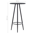 vidaXL fekete MDF bárasztal 60 x 107,5 cm