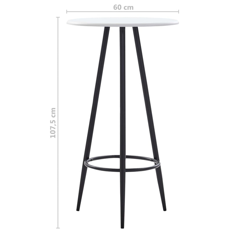 vidaXL fehér MDF bárasztal 60 x 107,5 cm