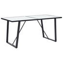 vidaXL fehér edzett üveg dohányzóasztal 160 x 80 x 75 cm