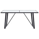 vidaXL fehér edzett üveg dohányzóasztal 160 x 80 x 75 cm