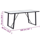 vidaXL fehér edzett üveg dohányzóasztal 160 x 80 x 75 cm