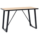 vidaXL tölgyszínű MDF étkezőasztal 120 x 60 x 75 cm