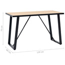 vidaXL tölgyszínű MDF étkezőasztal 120 x 60 x 75 cm