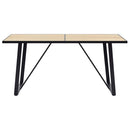 vidaXL tölgyszínű MDF étkezőasztal 160 x 80 x 75 cm