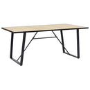 vidaXL tölgyszínű MDF étkezőasztal 200 x 100 x 75 cm
