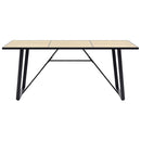 vidaXL tölgyszínű MDF étkezőasztal 200 x 100 x 75 cm