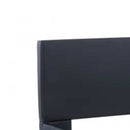 vidaXL fekete LED-es műbőr ágykeret 100 x 200 cm