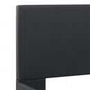 vidaXL fekete LED-es műbőr ágykeret 120 x 200 cm