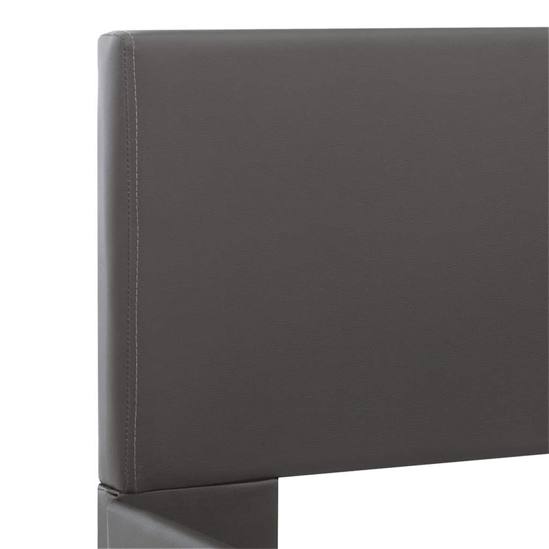 vidaXL szürke LED-es műbőr ágykeret 120 x 200 cm