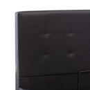 vidaXL fekete műbőr ágykeret hidraulikus ágyneműtartóval 90 x 200 cm