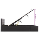 vidaXL fekete műbőr ágykeret hidraulikus tárolóval 160 x 200 cm