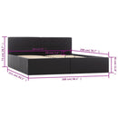vidaXL fekete műbőr ágykeret hidraulikus tárolóval 160 x 200 cm