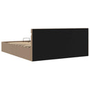 vidaXL kávészínű műbőr LED-es hidraulikus ágykeret 180 x 200 cm