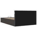 vidaXL sötétszürke LED-es szövetágy hidraulikus tárolóval 140 x 200 cm