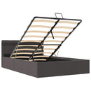 vidaXL sötétszürke LED-es szövetágy hidraulikus tárolóval 140 x 200 cm