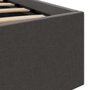 vidaXL sötétszürke LED-es szövetágy hidraulikus tárolóval 140 x 200 cm