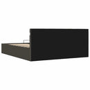 vidaXL sötétszürke LED-es szövetágy hidraulikus tárolóval 180 x 200 cm
