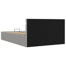 vidaXL világosszürke szövet LED-es ágy hidraulikus tárolóval 140x200cm
