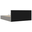 vidaXL világosszürke szövet LED-es ágy hidraulikus tárolóval 180x200cm