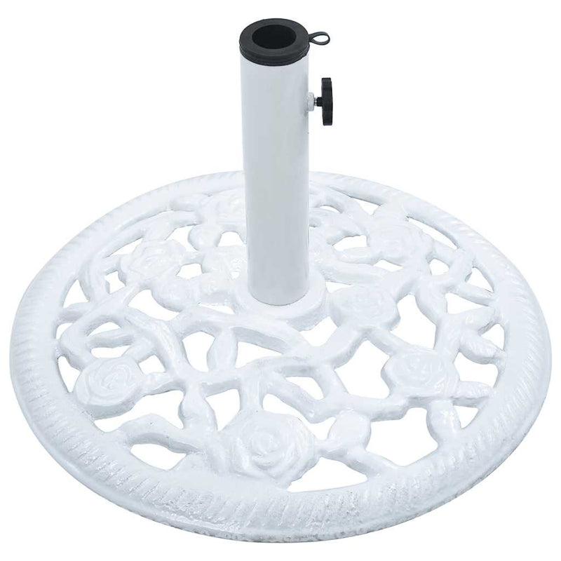 vidaXL fehér öntöttvas napernyőtalp 12 kg 48 cm