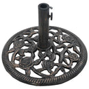 vidaXL bronzszínű öntöttvas napernyőtalp 12 kg 48 cm