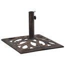 vidaXL bronzszínű öntöttvas napernyőtalp 12 kg 49 cm