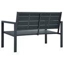 vidaXL szürke fautánzatú HDPE kerti pad 120 cm
