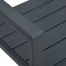 vidaXL szürke fautánzatú HDPE kerti pad 120 cm
