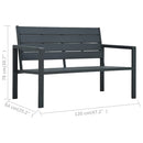 vidaXL szürke fautánzatú HDPE kerti pad 120 cm