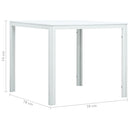 vidaXL fehér fautánzatú HDPE dohányzóasztal 78 x 78 x 74 cm